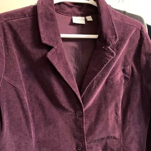 Purple corduroy blazer
